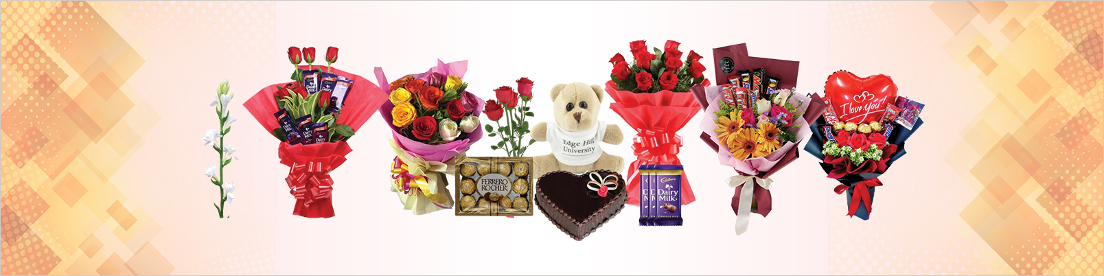 Roses with Teddy Bear & Chocolates