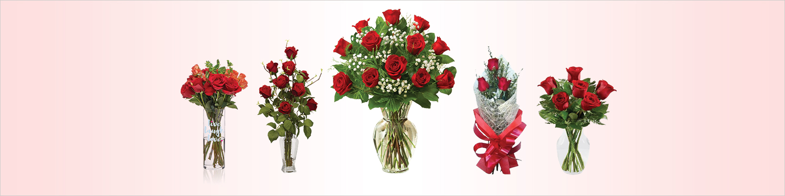 Red Roses in Vase