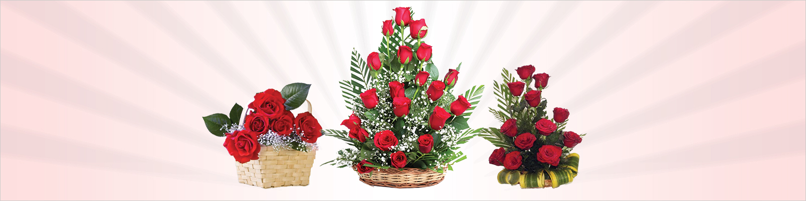 Red Roses in Basket