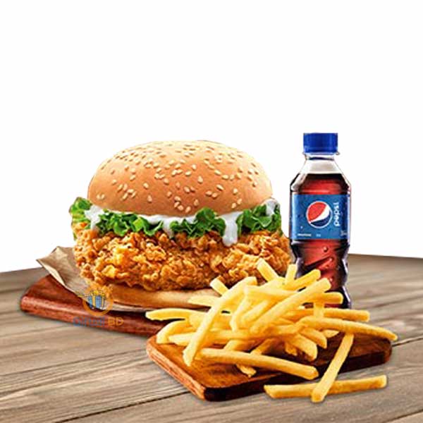 Zinger Burger and fries Meal-image-0