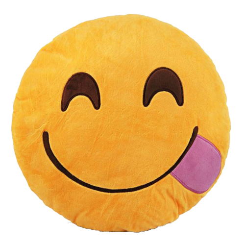 Yellow emoji cushion-image-0