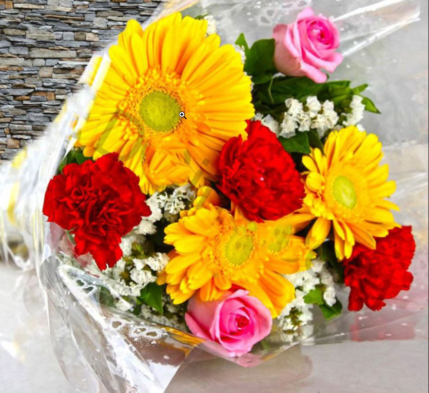 Fresh Mix Flowers In Bouquet-image-0