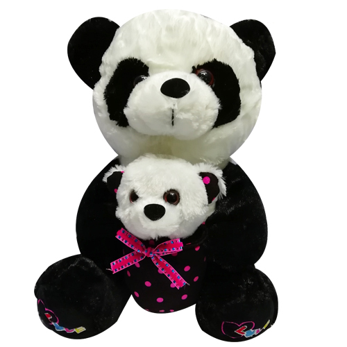 Panda with mini teddy-image-0