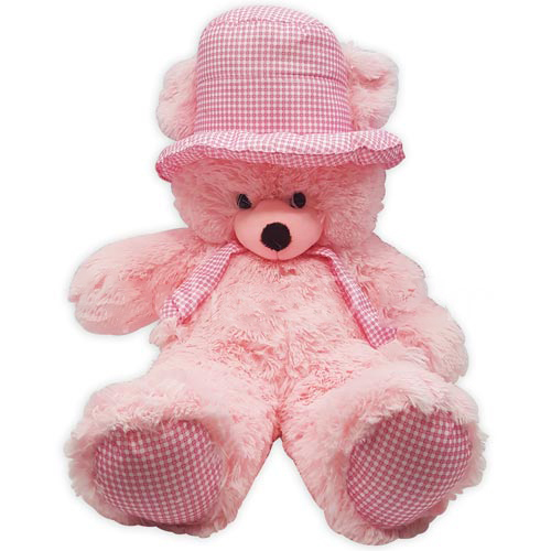 Teddy wearing pink tie-image-0
