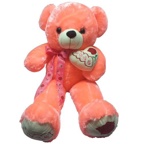 Pink teddy with bow tie-image-0